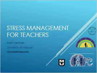 Stress Management for Teachers Title Slide